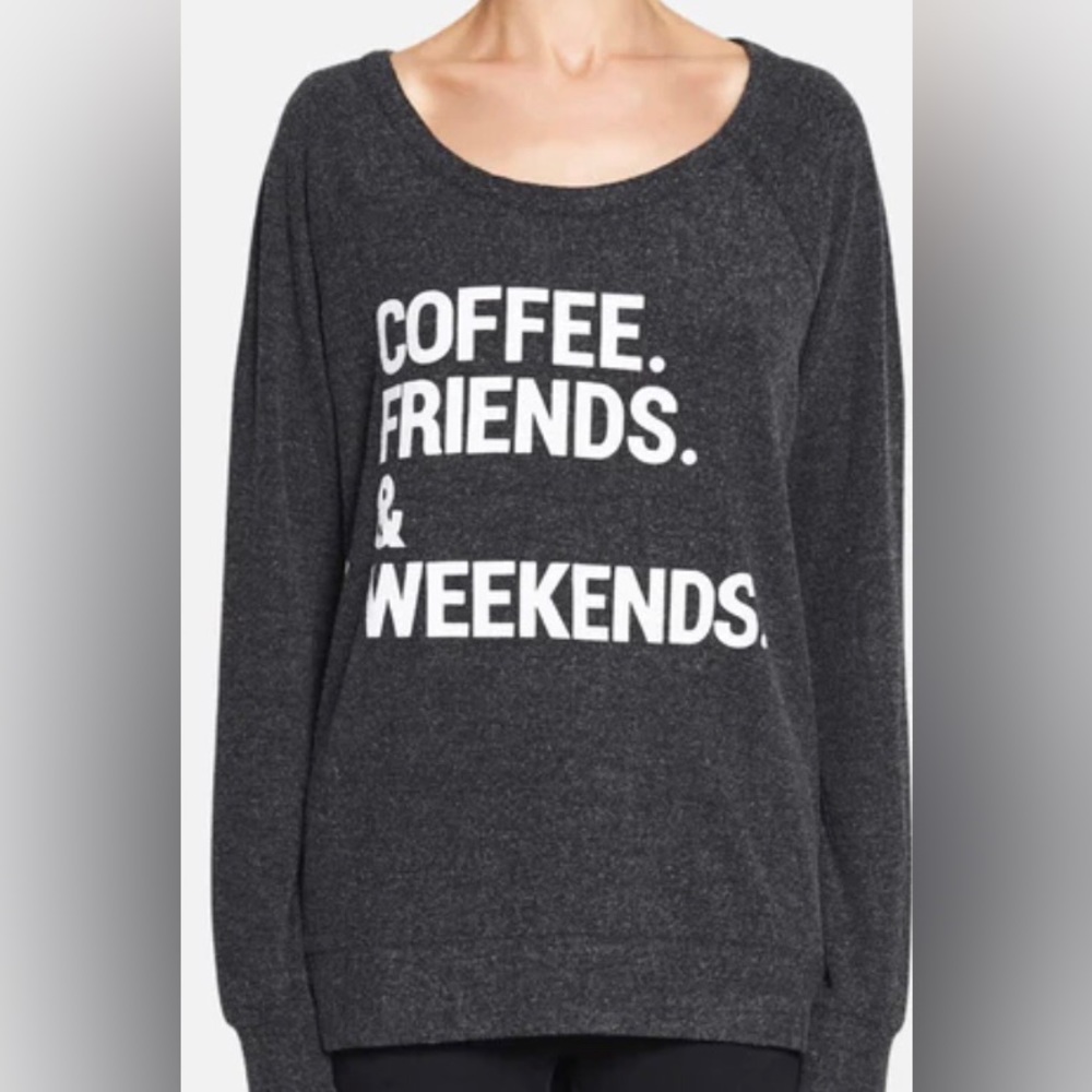 NWT soft gray Lg sleeved pullover w/ round neckline & Cowl back cutout. Size S